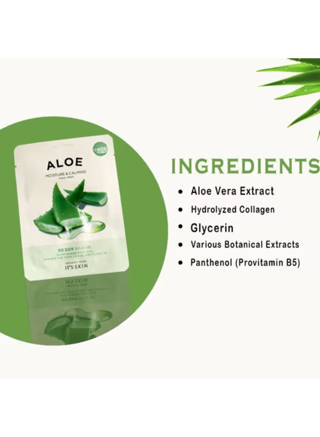 Its Skin It'S Skin The Fresh Moisture & Calming Mask Sheet Aloe 18g - Image 3